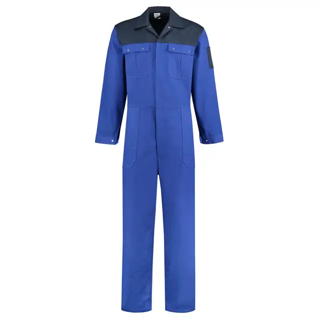 Koop Vandaag De Boer Overall 2-Kleurig Korenblauw-Marine Maat 51