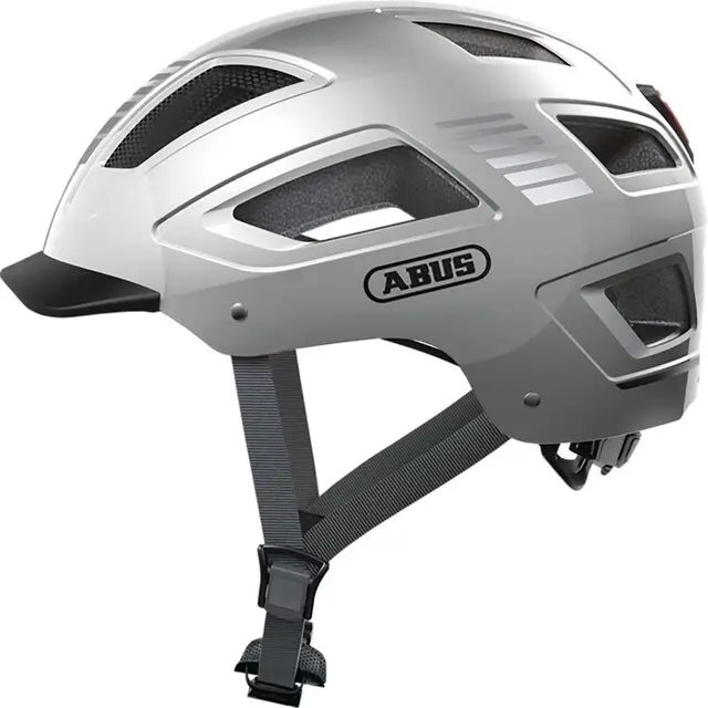 Express Levering Abus Fietshelm Hyban 2.0 Signal Silver - maat XL