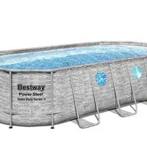 Bestway Levant Zwembad power steel set ovaal rotan swim vista 549 Origineel
