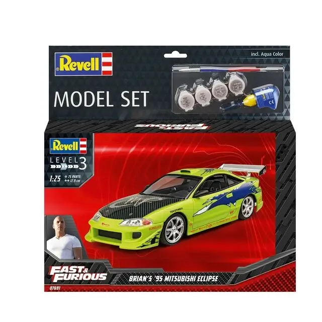 Hoge Kwaliteit Revell Model Set F&F Brian's 1995 Mitsubishi Eclipse