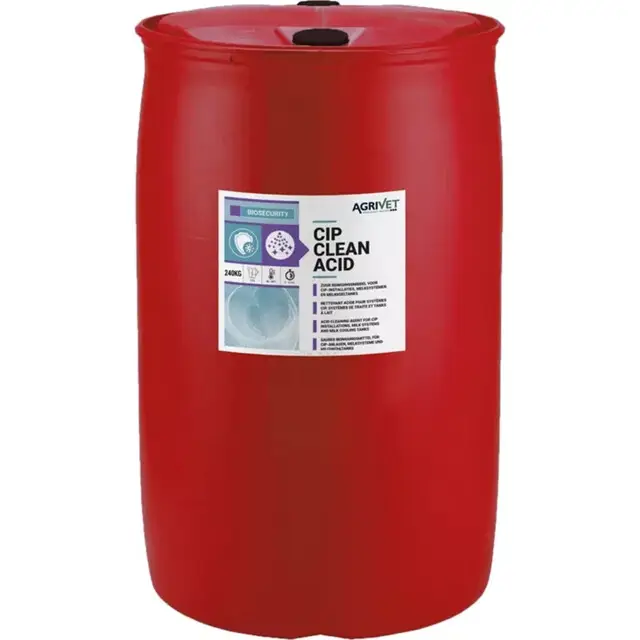 Bulkbestelling Agrivet CIP Clean Acid, Zuur Reinigingsmiddel - 240 kg