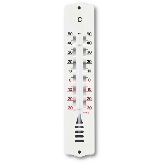 TFA Binnen/Buitenthermometer Analoog - Metaal Modern