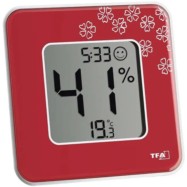 Nieuw TFA Thermo / Hygrometer Digitaal Style Rood