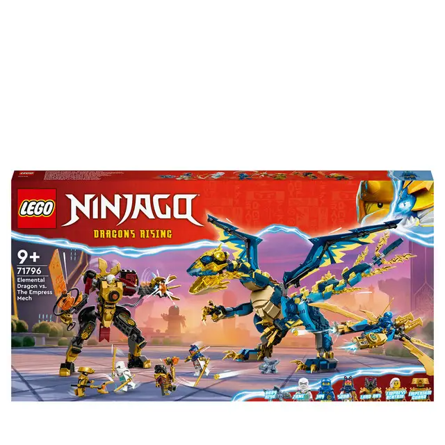 LEGO NINJAGO 71796 - Elementdraak vs. de mecha van de keizerin Aanbieding