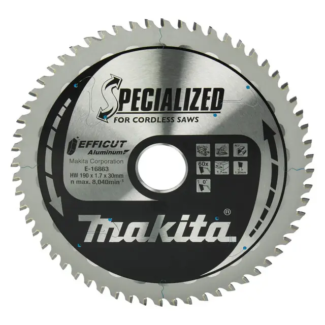 Weekendaanbieding Makita cirkelZaagblad alu. 190x30(20)60T E-16863