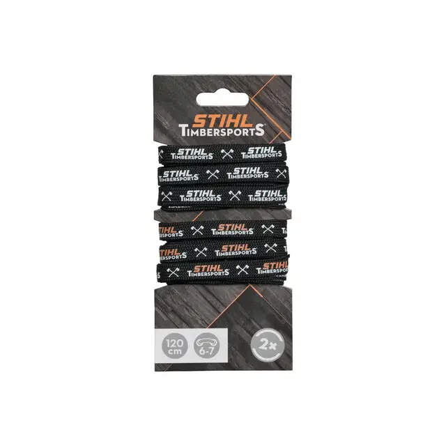 Gereduceerde Prijs Schoenveter 2-voudige Set Timbersports Zwart Stihl
