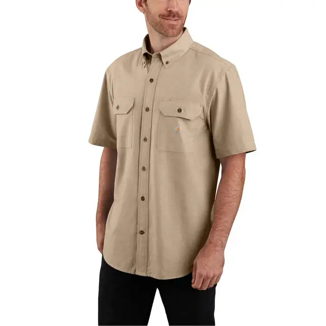 Populair Carhartt 104369 Woven Shirts Dark Beige Chambray XL