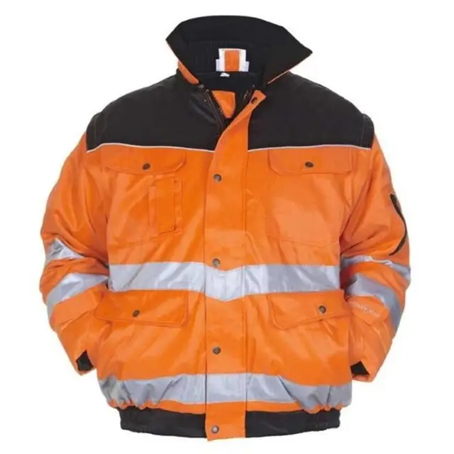 Hydrowear Hi-Vis All Season Jack Halifax Oranje/Marine Maat M Nieuwe Collectie