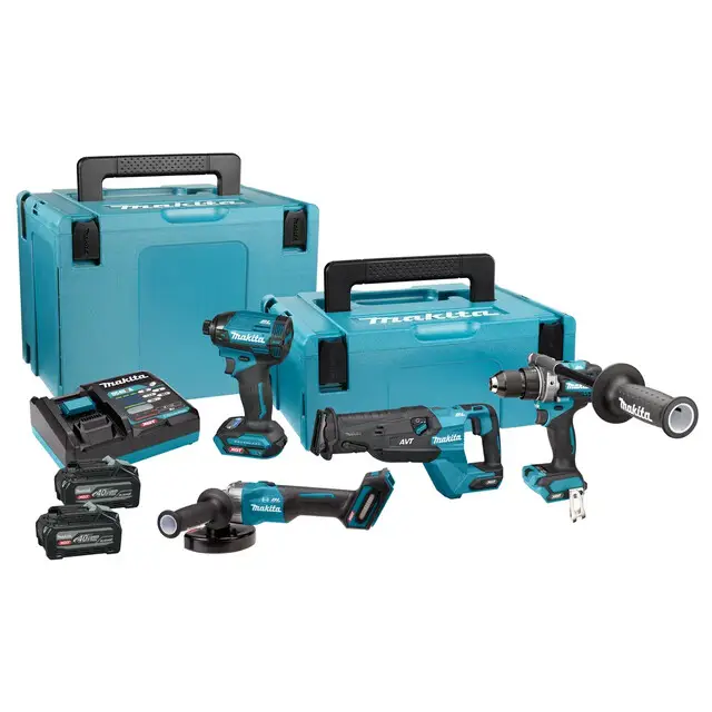 Makita 40 V Max Combiset Boren, Schroeven, Zagen En Slijpen Beperkt Aanbod