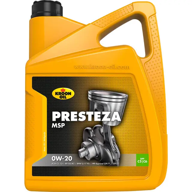 Kroon-oil 5 L Can Presteza Msp 0w-20 Ambachtelijk