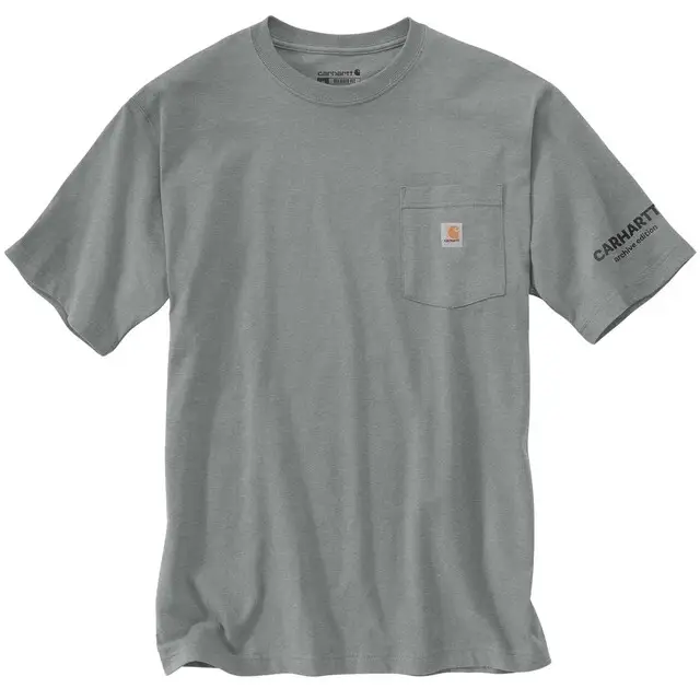 Carhartt Heren T-shirt Ruime Pasvorm - FastDry Grijs - Maat S Gratis Retour