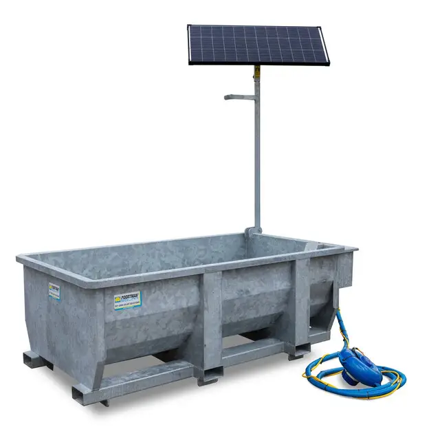 Tijdelijk Beschikbaar Poortman Mobiele Solar Drinkbak Vorkinsteek T1200-l130 - Met Oppervlaktepomp