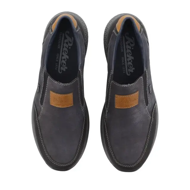 Rieker Instapper Heren Zwart/Navy Mt 46 Favoriet