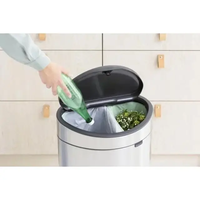 Brabantia Touch Bin New Recycle afvalemmer - 23/10L - Mat Zwart Weekendaanbieding