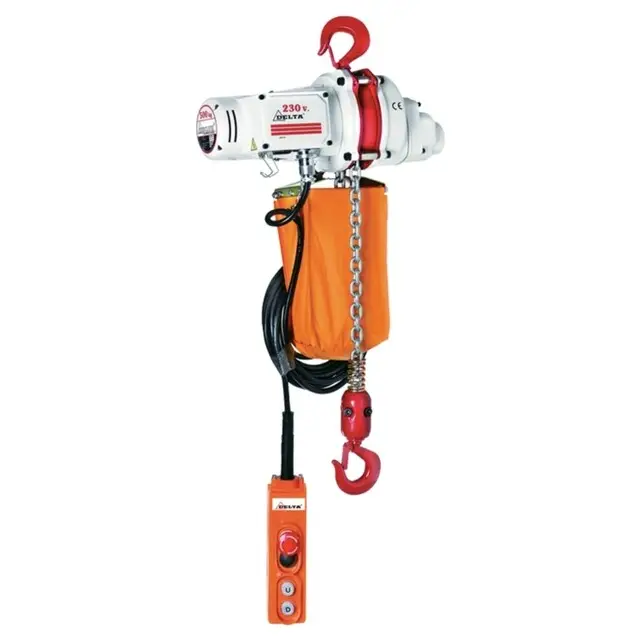 Hete Deal Delta electrische kettingtakel tot 1000 kg, 10 meter hijketting.
