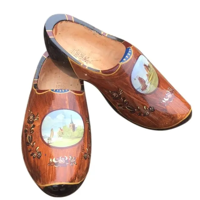 Lage Kosten Scherjon Kapklomp Bruin met Landschap Maat 36/37