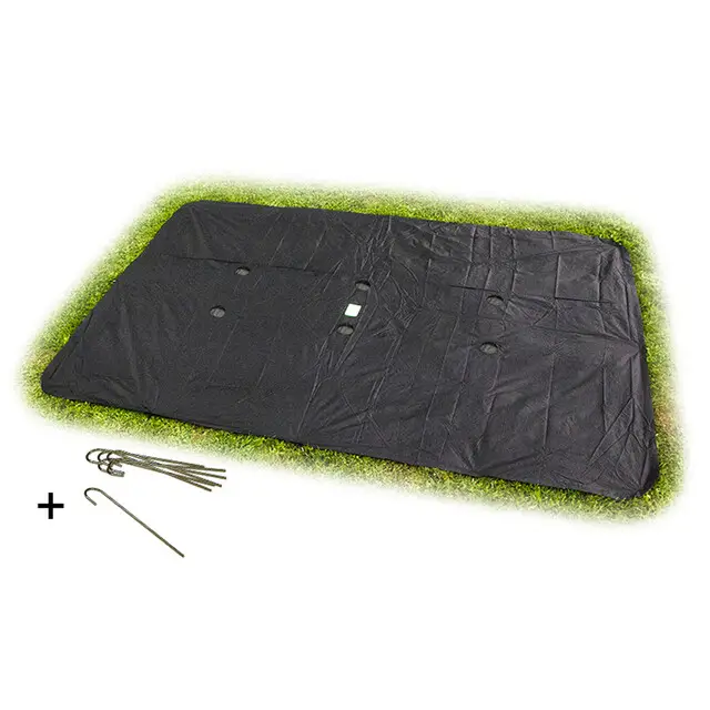 EXIT Trampoline Afdekhoes Groundlevel Zwart - 214 x 366 cm Budget