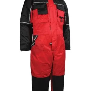 De Boer Winter Regenoverall Rood/Zwart Maat L Speciale Aanbieding