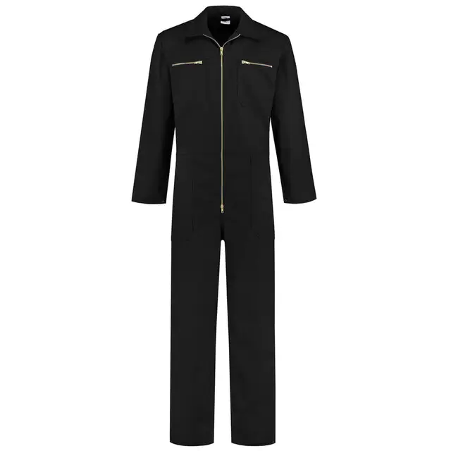 De Boer Overall Katoen Met Rits Zwart Maat 58 Exclusief