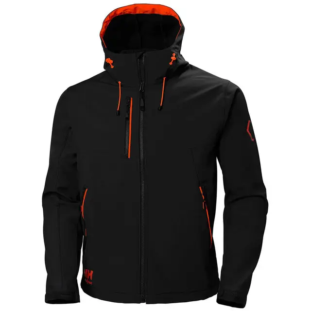 Helly Hansen Softshell Jas Chelsea Capuchon 990 Zwart - Maat L Beperkte Voorraad