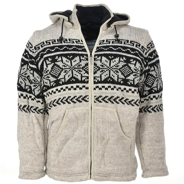 Pure Wool Vest WJK-1301 Ecru Maat 2XL Snelle Levering