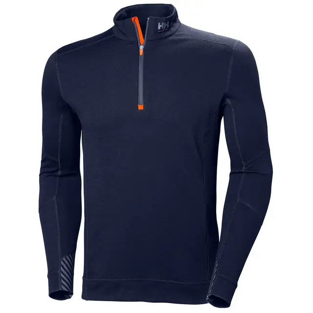 Geld-Terug-Garantie Helly Hansen Thermoshirt Lifa Merino Half Zip Marine Blauw - Maat M
