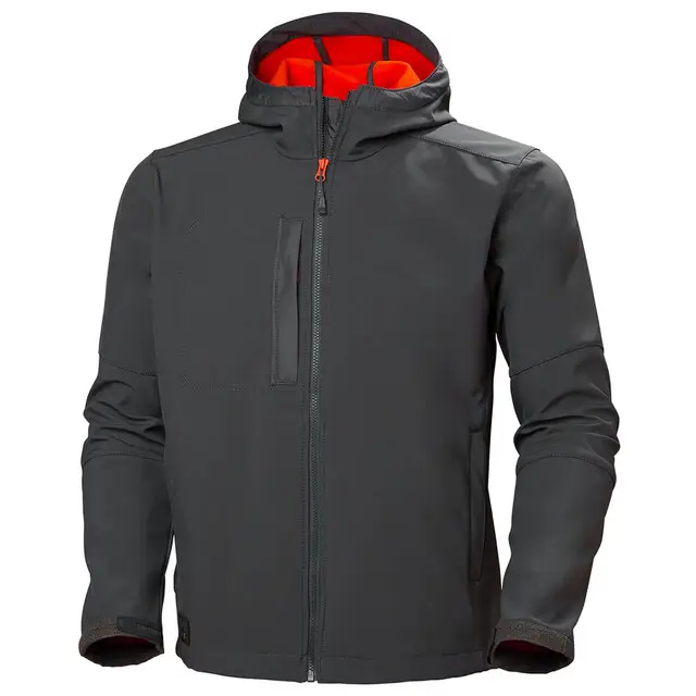 Beste Prijs Helly Hansen Softshell Jas Kensington Evo Capuchon Grijs - Maat M