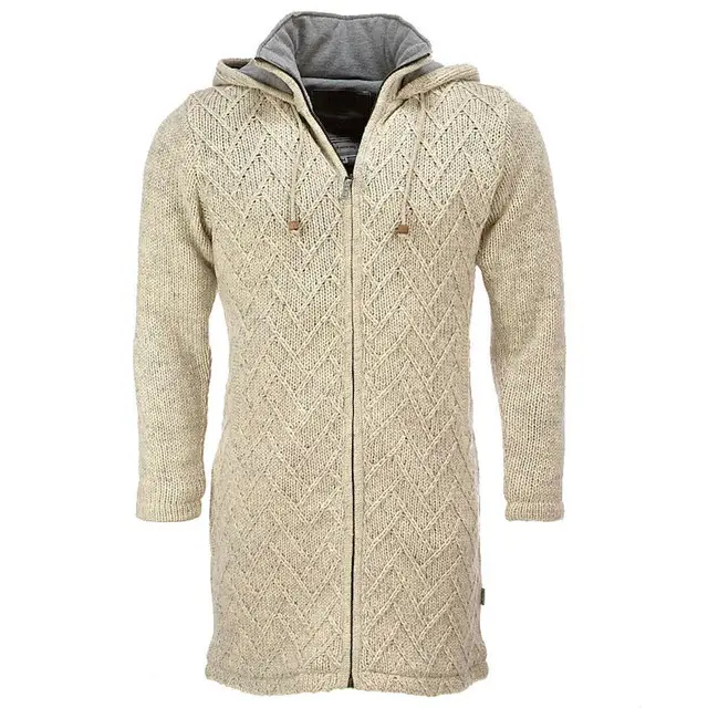 Pure Wool Vest WJK-1709 Ecru Maat 2XL Beperkte Voorraad