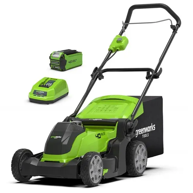 In De Mode Greenworks G40LM41K2 40 V Accu Grasmaaier - Met Accu en Lader