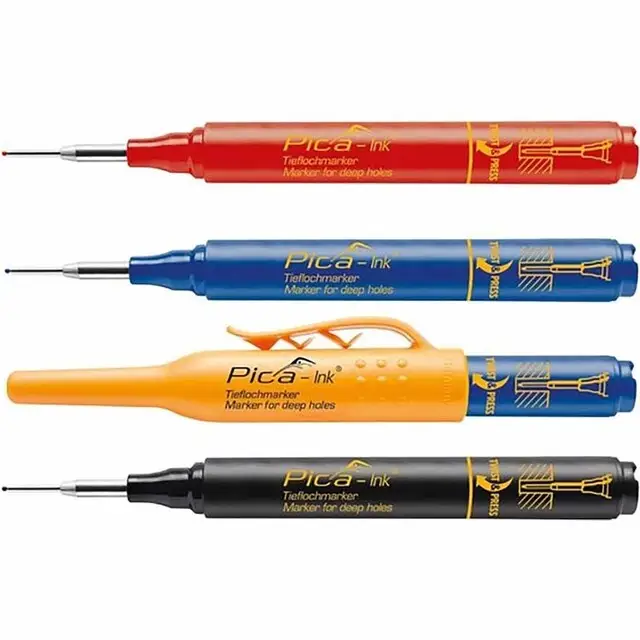 Wereldwijde Verzending Pica 150/40 Markeerstift Voor Diepe Gaten - Rood