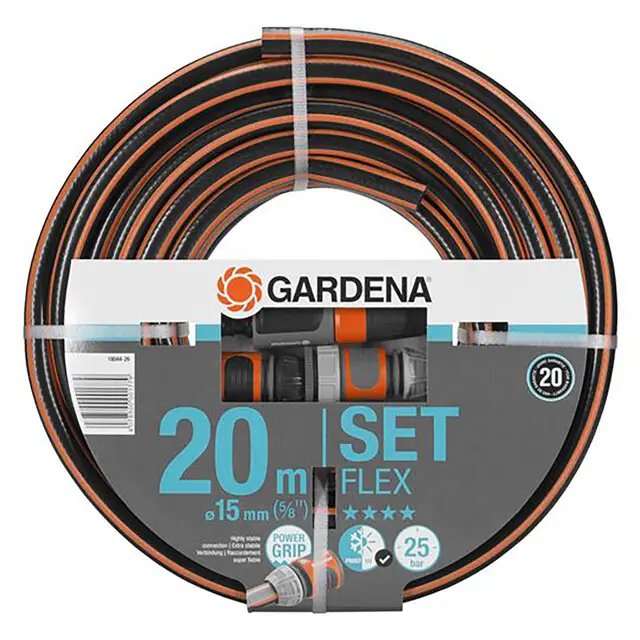 Gereduceerde Prijs GARDENA Comfort FLEX Tuinslangset 20 m 15mm Incl. Aansluitstukken