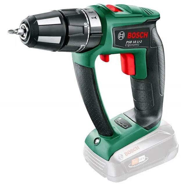 Beste Prijs Bosch PSB 18 LI-2 Ergonomic 1400 RPM Zonder sleutel 940 g Zwart, Groen