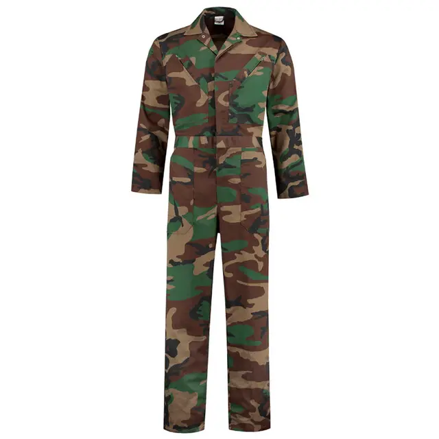 Aanbieding De Boer Kinderoverall Polyester/Katoen Camouflage Maat 164