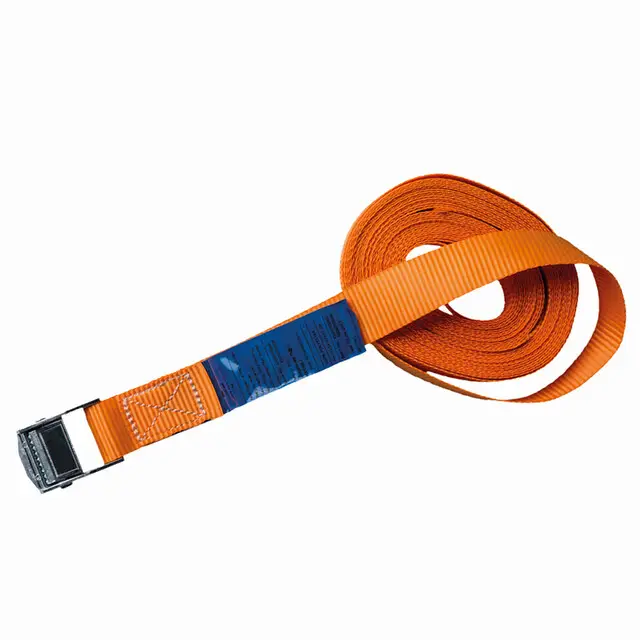Delta - Omsnoerband Met Gesp - 25 mm x 7 Meter - 125 daN - Oranje Wereldwijde Verzending