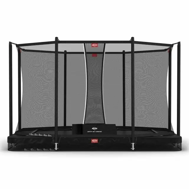 BERG Trampoline Ultim Favorit Inground Zwart - 330 x 220 cm Safety Net Comfort Gratis Retour