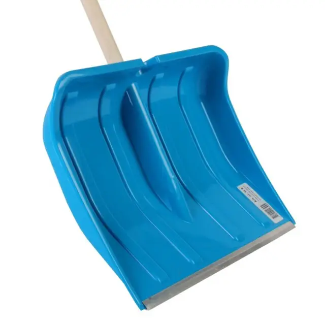 Gereduceerde Prijs Talen Tools Sneeuwschuiver Kunststof Blad Met Houten Steel- 48 Cm
