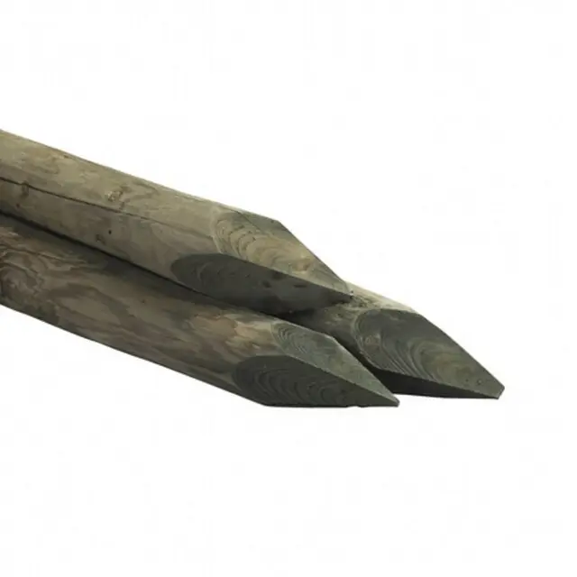 Afrasteringpaal 300 Ø 10 cm Gecelcuriseerd (groen) met punt Meest Verkocht