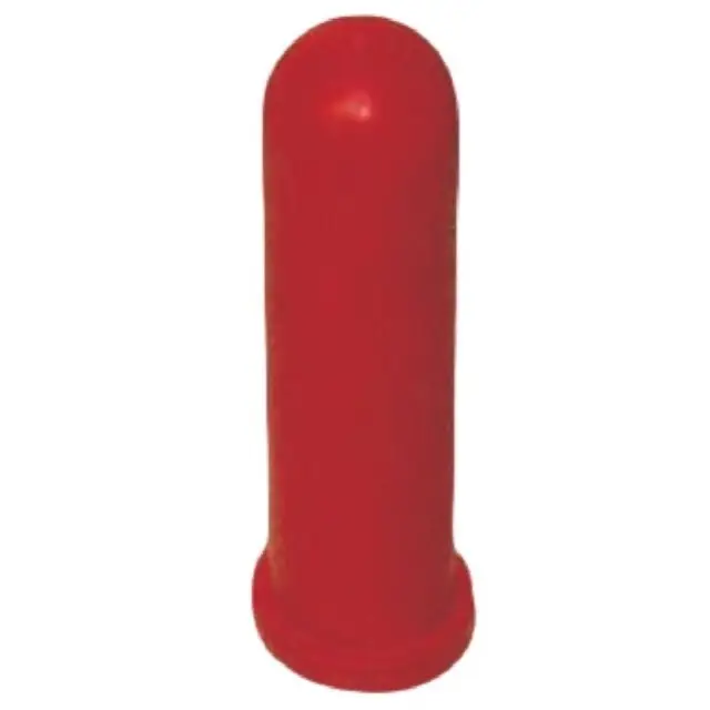 Ambachtelijk Kalverspeen Cylindrisch - Kruisgat - Rood - 10 cm