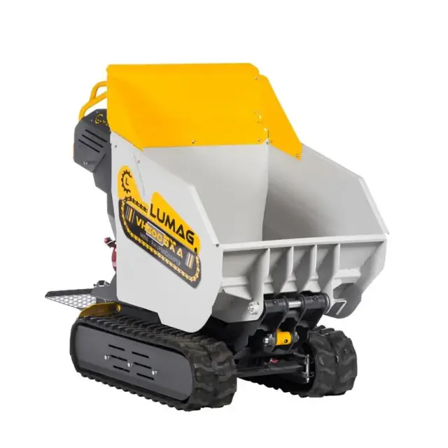 Lumag Mini Rups Dumper Benzine 5,5 Pk (Honda) Hydraulisch Kiepen En Hydrostatische Aandrijving (Incl. Plateau Voor Bestuurder) Hoge Kwaliteit