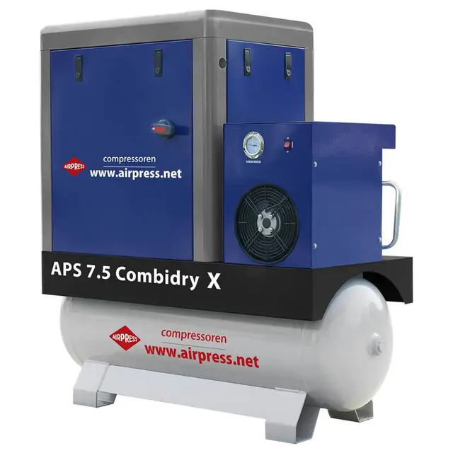 Airpress Schroefcompressor APS 7.5 Combi Dry X Merkproduct