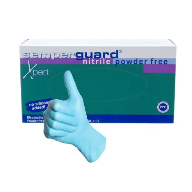 Tijdelijk Beschikbaar Semperguard Handschoenen Nitril Poedervrij - XL / 90 Stuks - Melkershandschoen