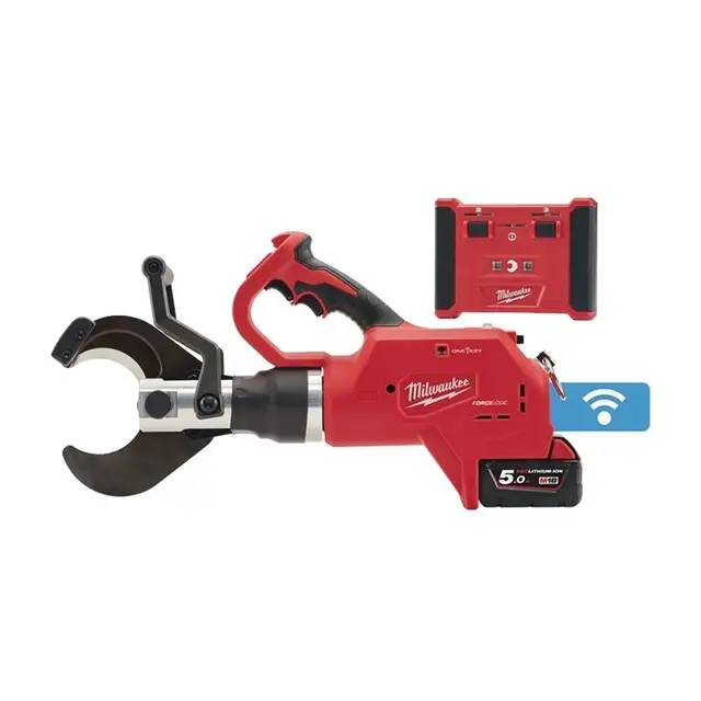 Tijdelijk Beschikbaar Milwaukee M18 FORCE LOGIC Hydraulische Ondergrondse Kabelkniptang In Koffer - Incl Lader & Accu's 18V 5.0Ah (2×)