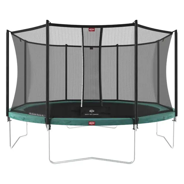 Exclusief BERG Favorit Regular Trampoline Rond 380 x 380 Groen - Met Veiligheidsnet Comfort