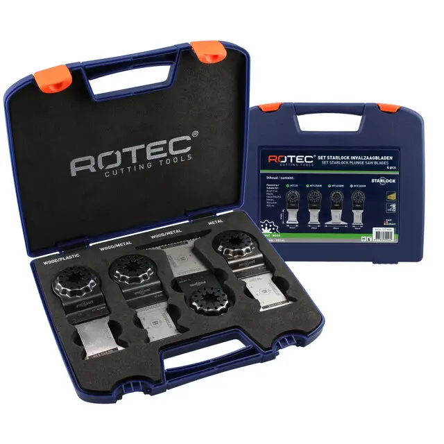 Aanbieding Rotec Starlock Invalzaagbladenset Type '517' - Hout en Metaal - 4-delig