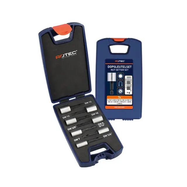 Exclusieve Aanbieding Rotec Magnetische Dopsleutelset Type '819 - E6.3 - 7-delig - SW 1/4"- 13
