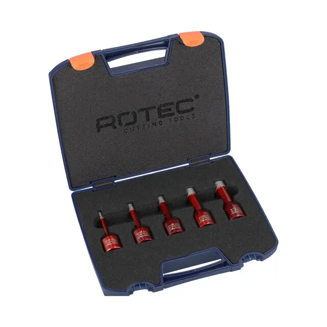Rotec Diamantboorkroonset Premium - M14-opname - 5-delig - Ø6-14 mm Beperkt Aanbod