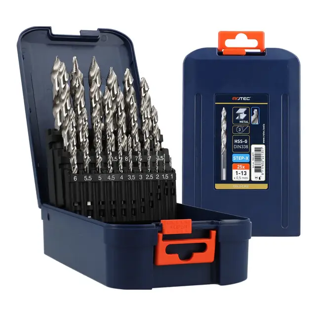 Lage Kosten Rotec HHS-G Spiraalborenset Type '104 Step-X -Ø1-13 mm - 25-delig