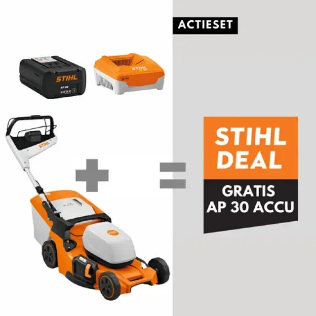 Bulkbestelling Stihl Actieset RMA 453 PV | 2 accu's + Lader | 2e Accu Gratis