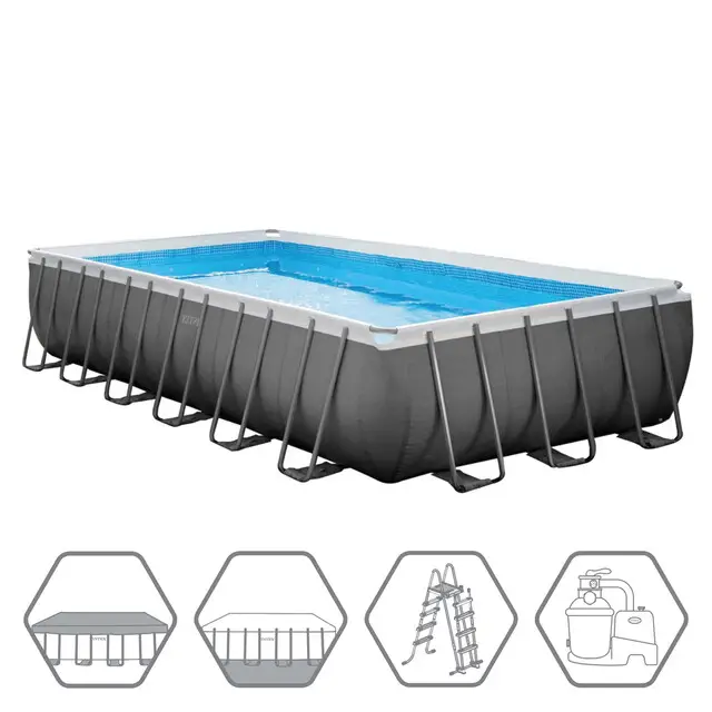 Uitverkoop Intex Opzetzwembad Ultra XTR Frame Rechthoek - 732 x 366 x 132 cm