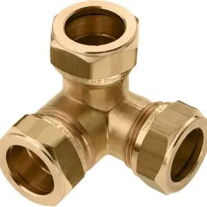 Bonfix knelkoppeling - Hoek T-koppeling - 22mm x 15mm x 22mm - Messing In De Mode